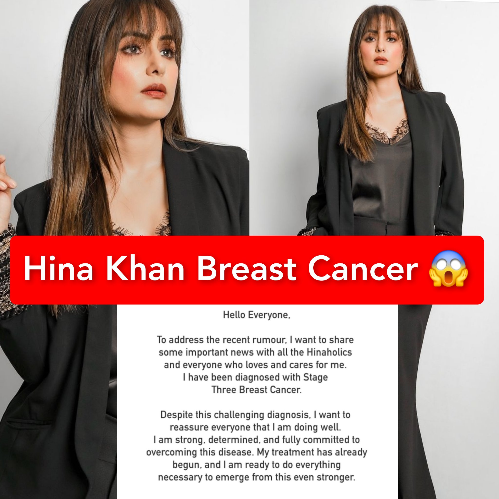 Hina khan has been diagnosed with stage 3 breast cancer.