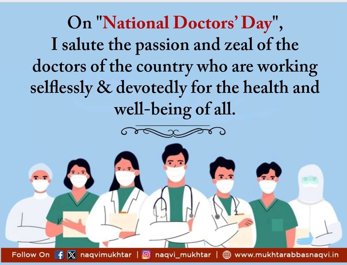 1 July: National Doctors Day